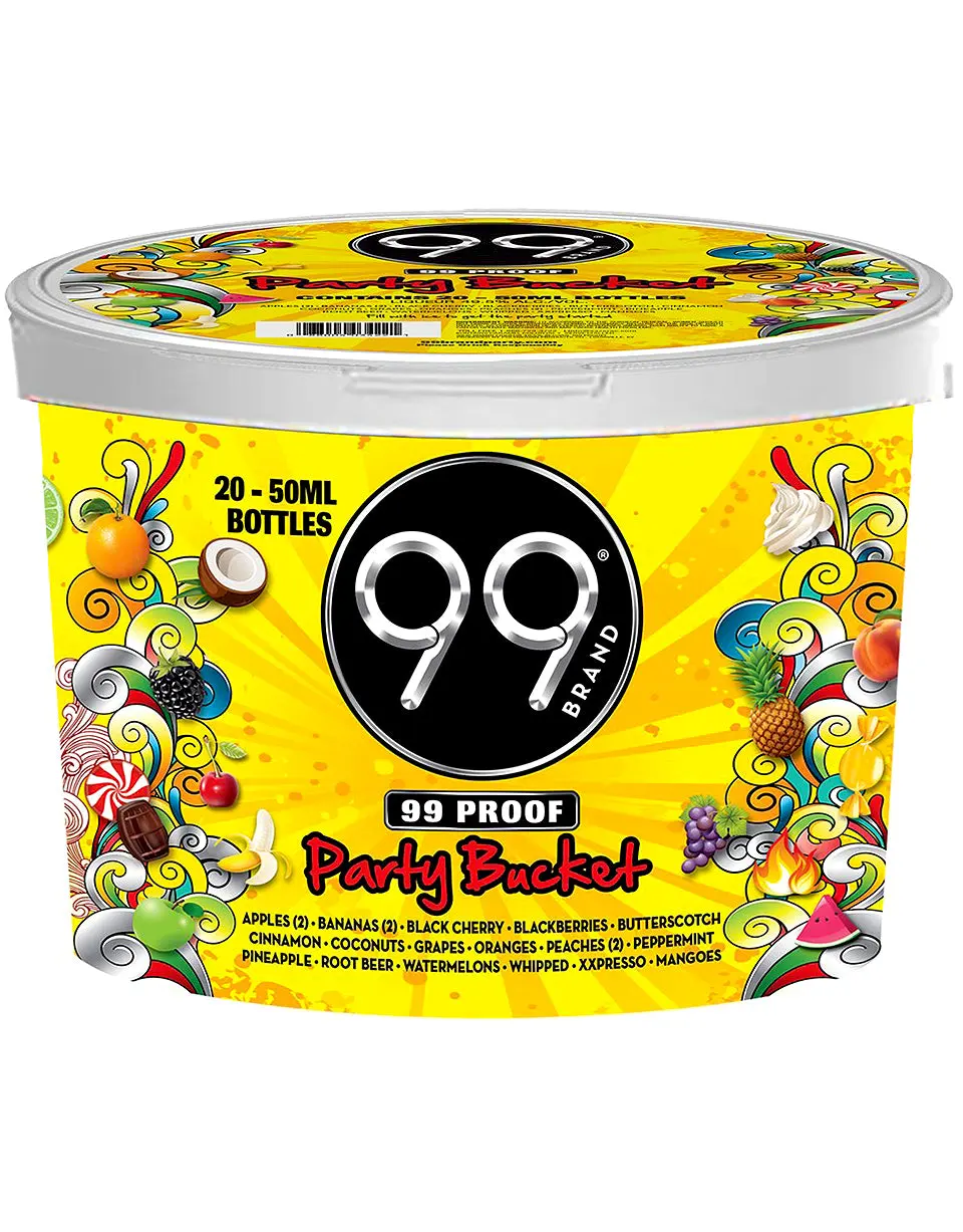 99 Brand Party Bucket 20-Pack 50ml Flavored Shots - Image 2