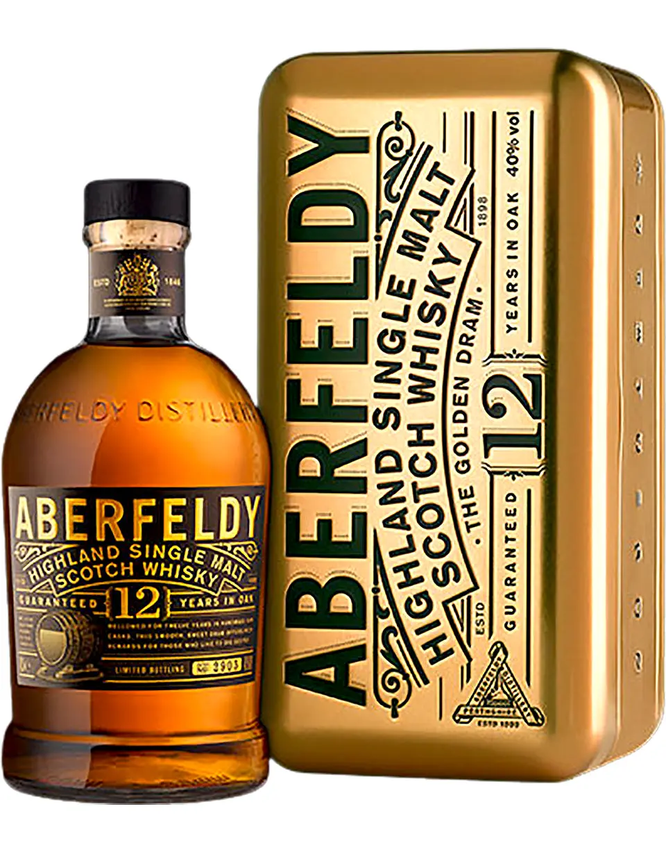 Aberfeldy 12 Year Old Whisky Limited Edition Gold Bar