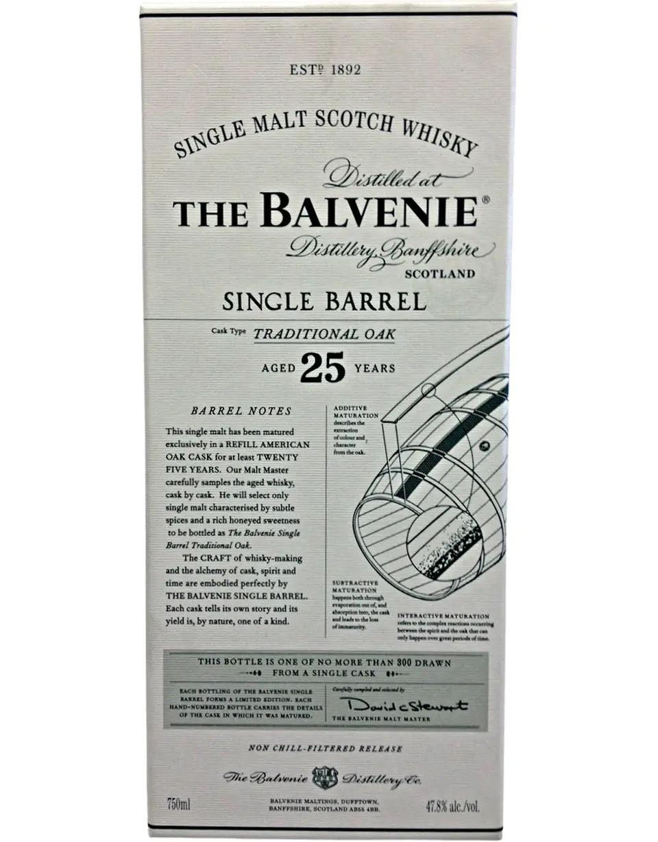Balvenie Single Barrel 25 Year Old Malt Scotch Whisky - Image 3