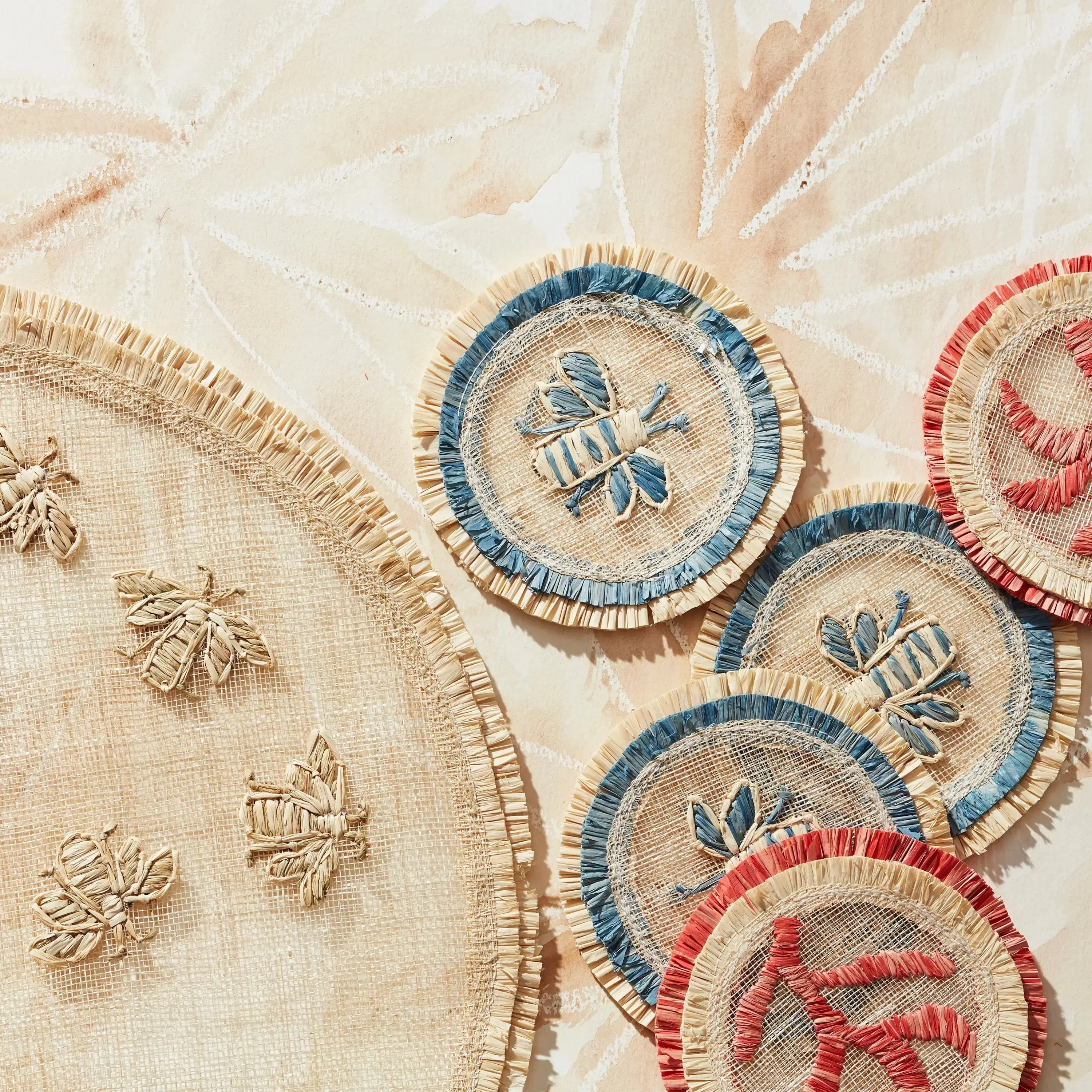 Bee straw coasters - Image 5