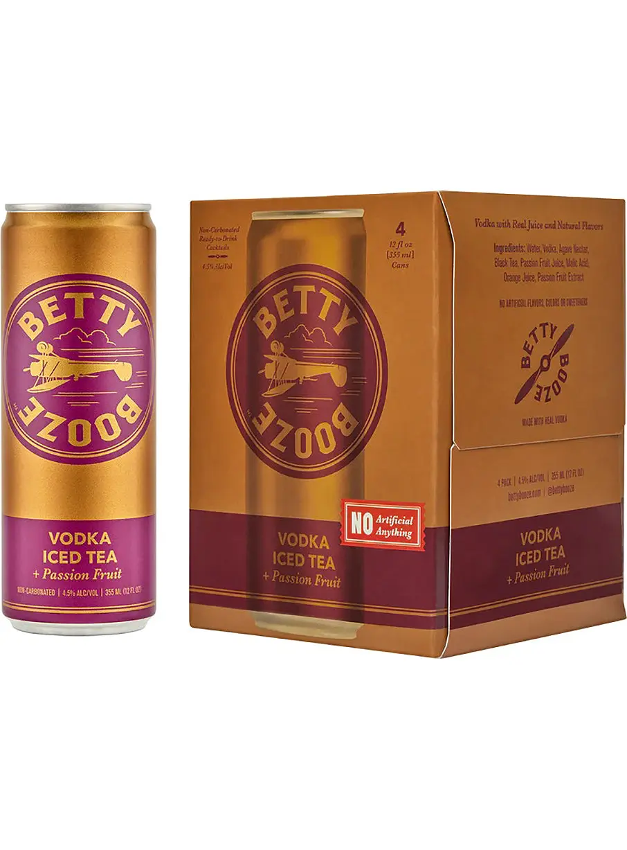 Betty Booze Vodka Iced Tea + Passion Fruit