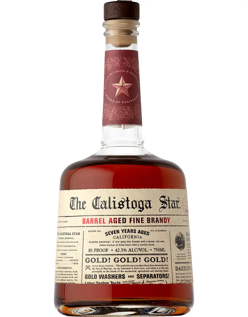 Calistoga Star Aged Fine Brandy California
