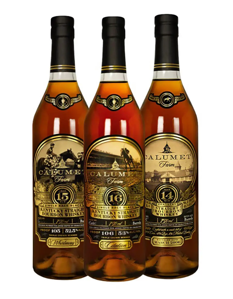 Calumet Single Rack Black 14 Year + 15 Year + 16 Year Bourbon 3-Pack Combo