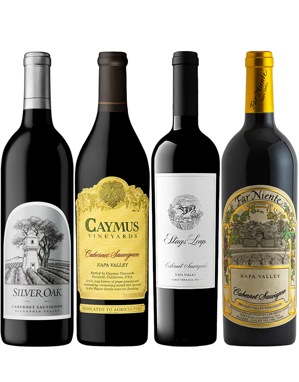 Caymus, Silver Oak, Far Niente & Stags' Leap Cabernet 4-Pack Bundle