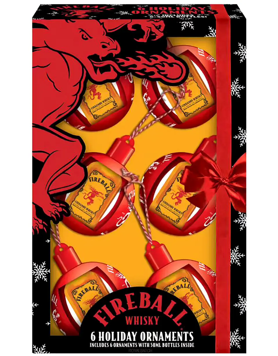 Fireball Holiday Ornament Gift Set 6-Pack 50ml