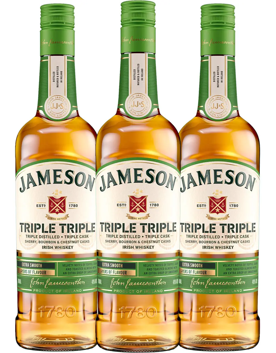 Jameson Triple Triple Irish Whiskey 3-Pack