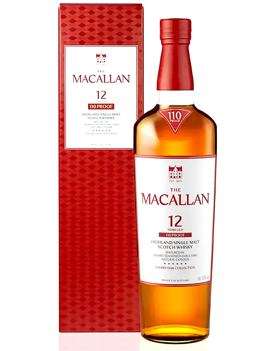 Macallan 12 Year Old Sherry Oak 110 Proof Single Malt Scotch Whisky