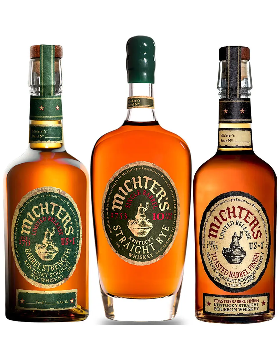 Michter's 10 Year Rye - Barrel Strength Rye - Toasted Barrel - Bourbon 3-Pack