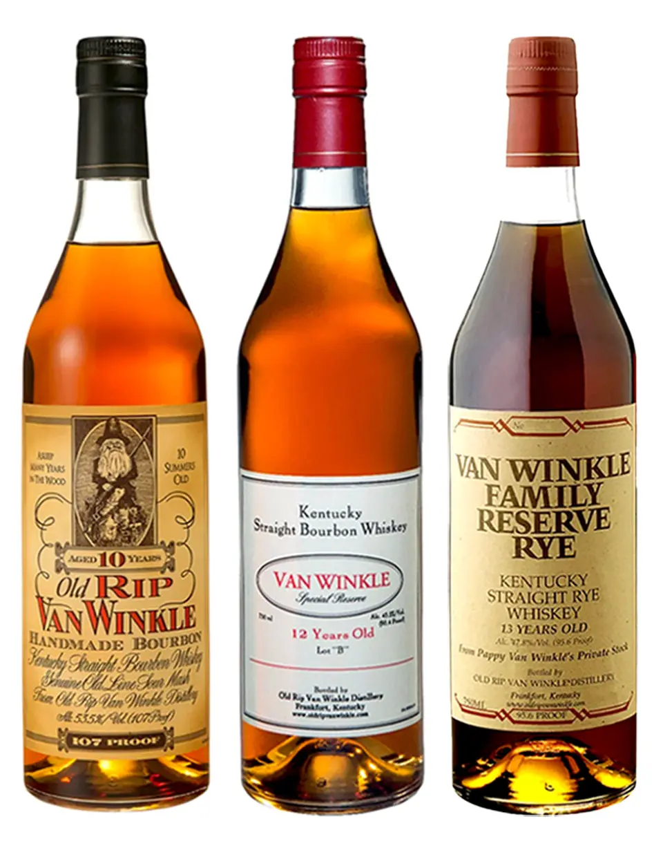 Old Rip Van Winkle 10 Year & 12 Year & 13 Year Bundle