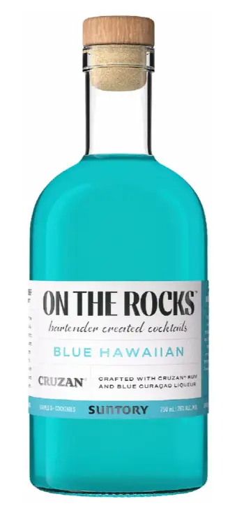 On The Rocks Blue Hawaiian Cocktail