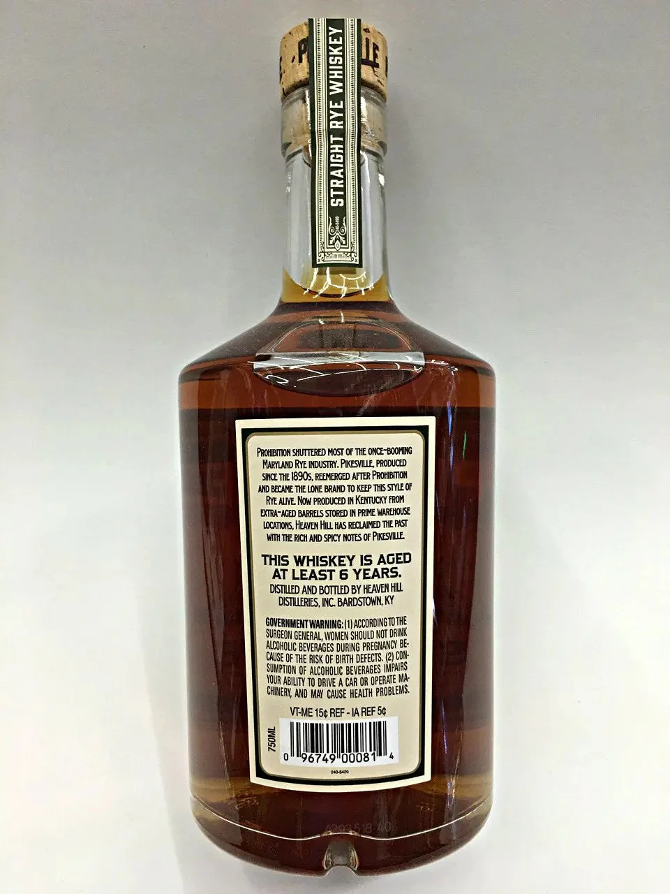 Pikesville Straight Rye 750ml - Image 3