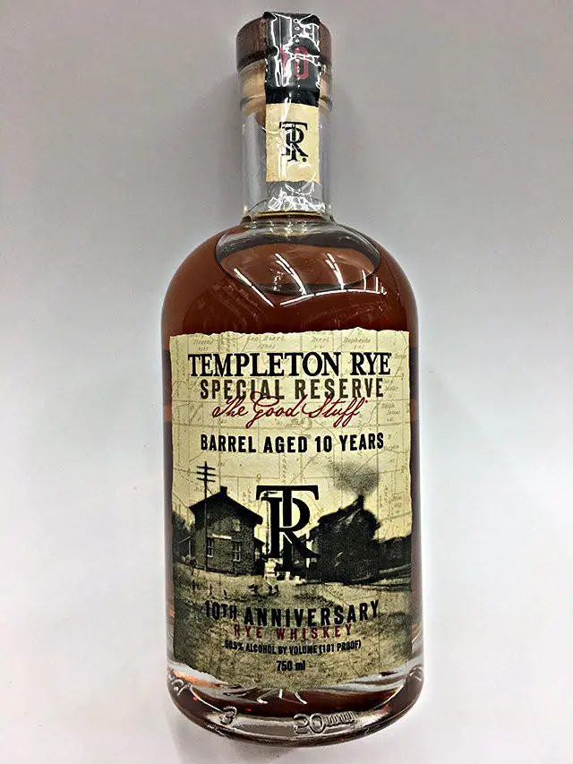 Templeton Rye 10 Whiskey 750ml